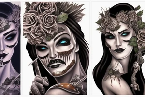 undead warrior tattoo idea