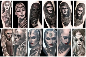 undead warrior tattoo idea