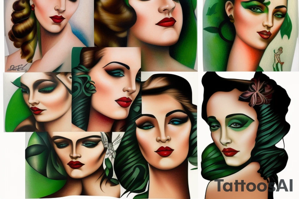 green eyes beauty tattoo idea