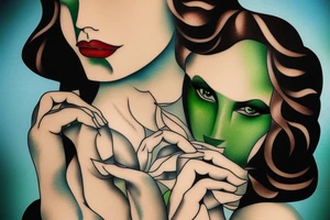 green eyes beauty tattoo idea