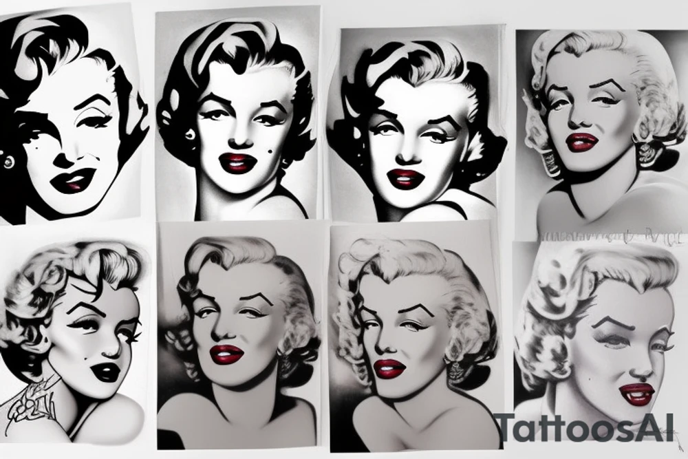 marilyn monroe tattoo idea