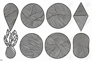 Golden ratio lines and dots with maple leaf tattoo idea