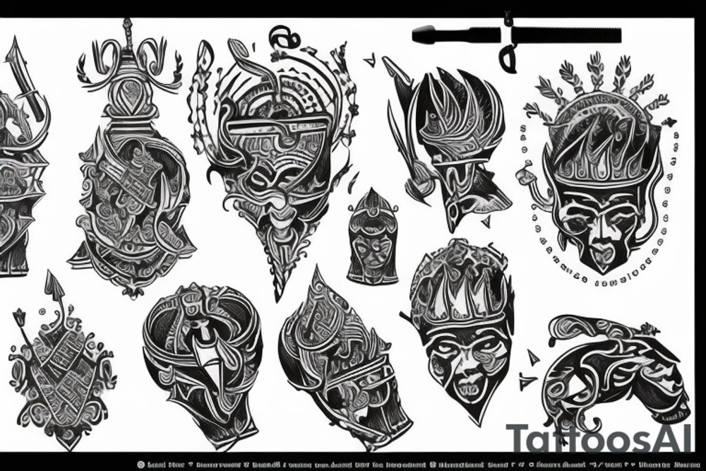 phrase "Sharru kishshati", in the Achilles heel tattoo idea