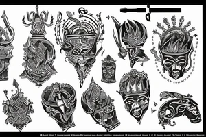 phrase "Sharru kishshati", in the Achilles heel tattoo idea