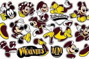 The 8 with maroon and yellow, Disney world, texas a&m tattoo idea