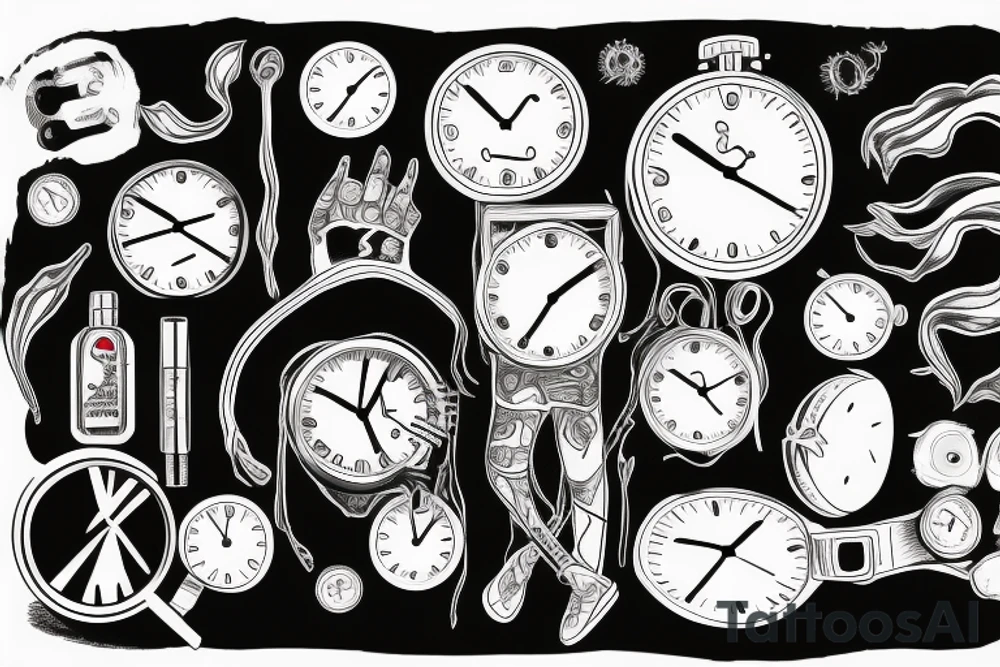 Xxxtentacion with clock watch tattoo idea