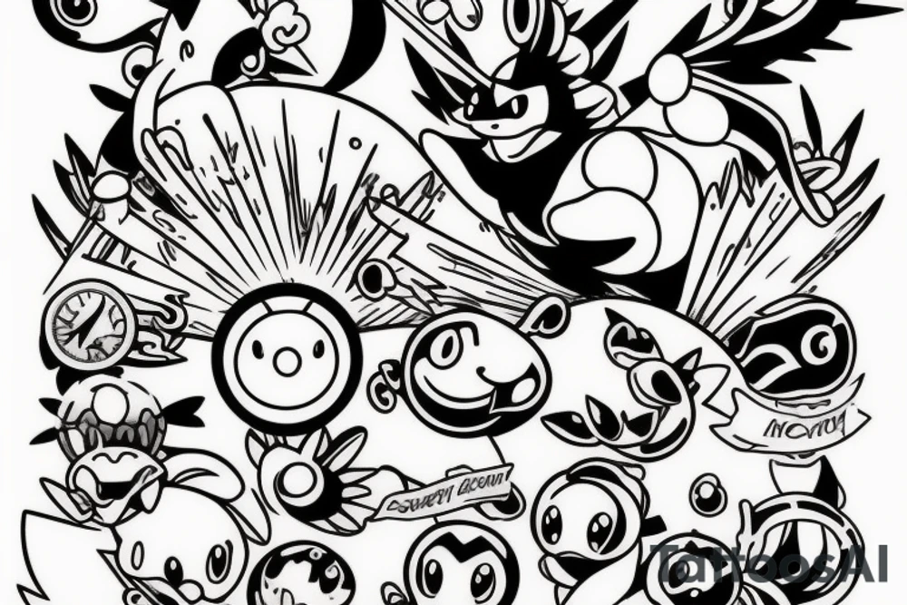 Simple pokemon tattoo tattoo idea