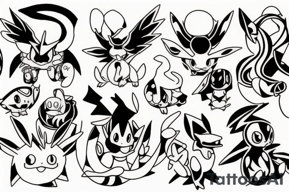 Simple pokemon tattoo tattoo idea