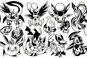 Simple pokemon tattoo tattoo idea