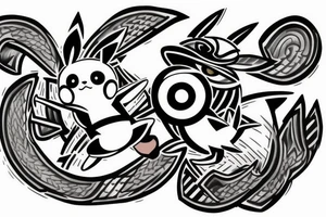Simple pokemon tattoo tattoo idea