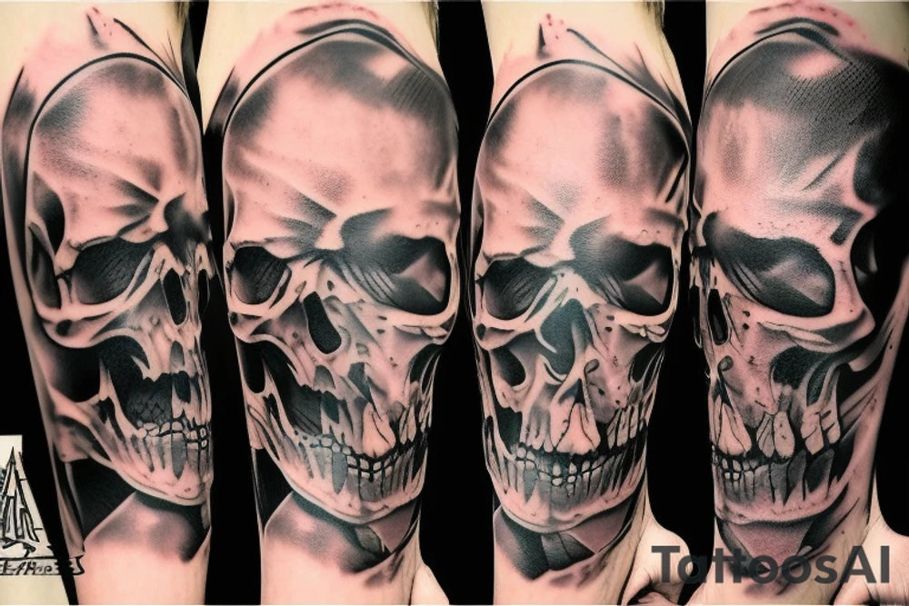 Metallica tattoo with blood and skulls tattoo idea