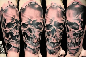 Metallica tattoo with blood and skulls tattoo idea