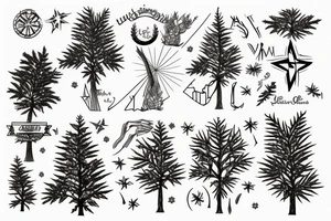 lebanese cedar tree tattoo idea