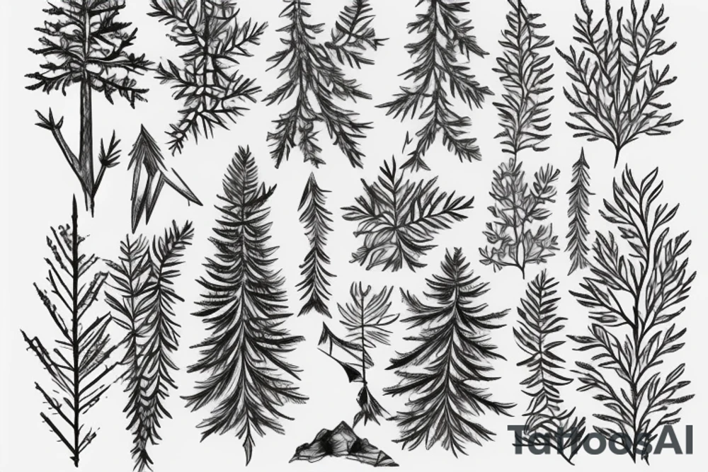 lebanese cedar tree tattoo idea