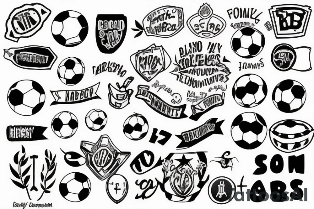 Soccer, family, success, mind, confident tattoo idea