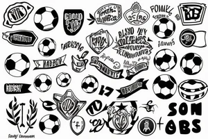 Soccer, family, success, mind, confident tattoo idea