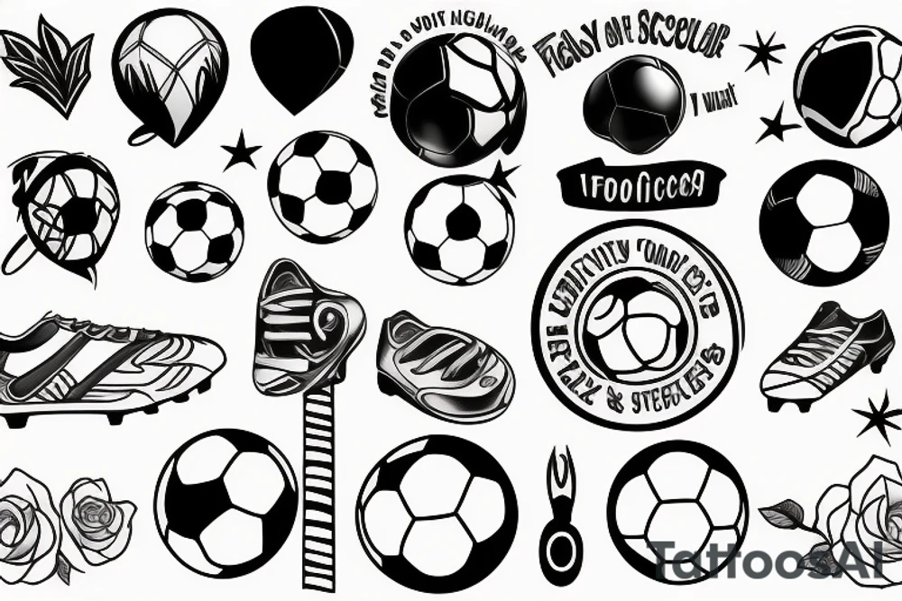 Soccer, family, success, mind, confident tattoo idea