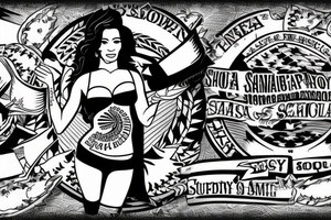 Lady salutes the flag of Samoa tattoo idea