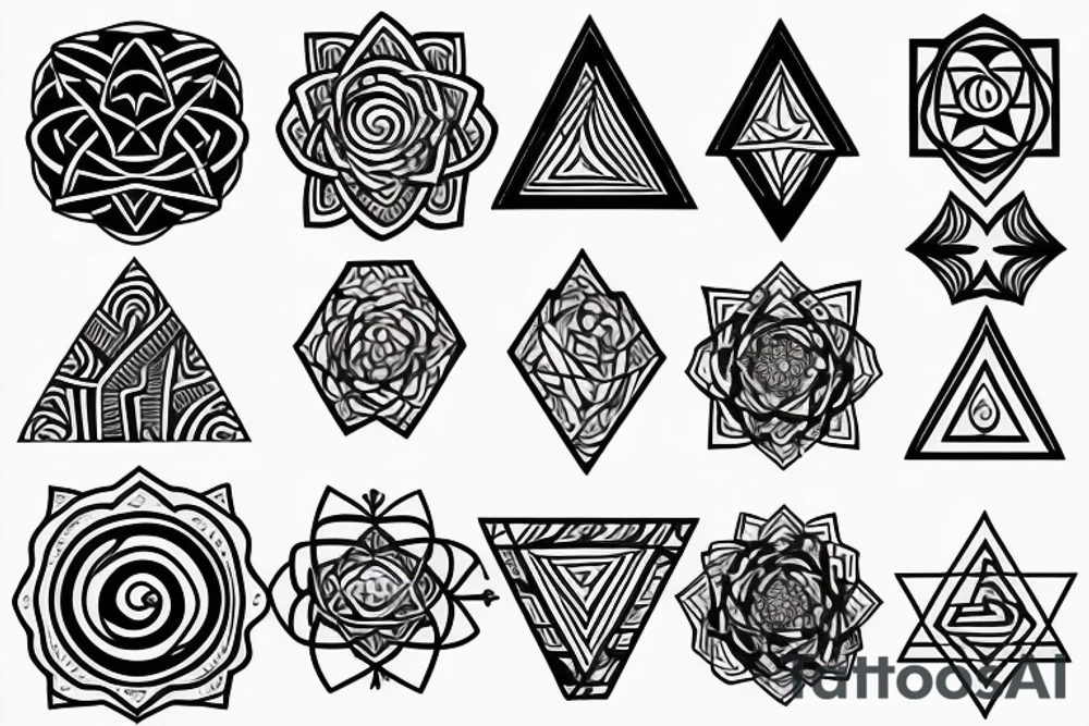 Sacred geometric tattoo idea