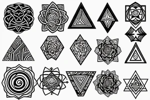 Sacred geometric tattoo idea