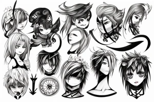 anime person grom Greek mitology tattoo idea