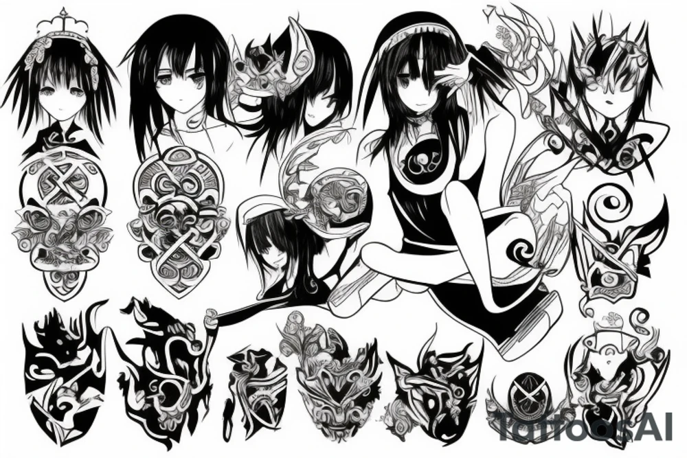 anime person grom Greek mitology tattoo idea