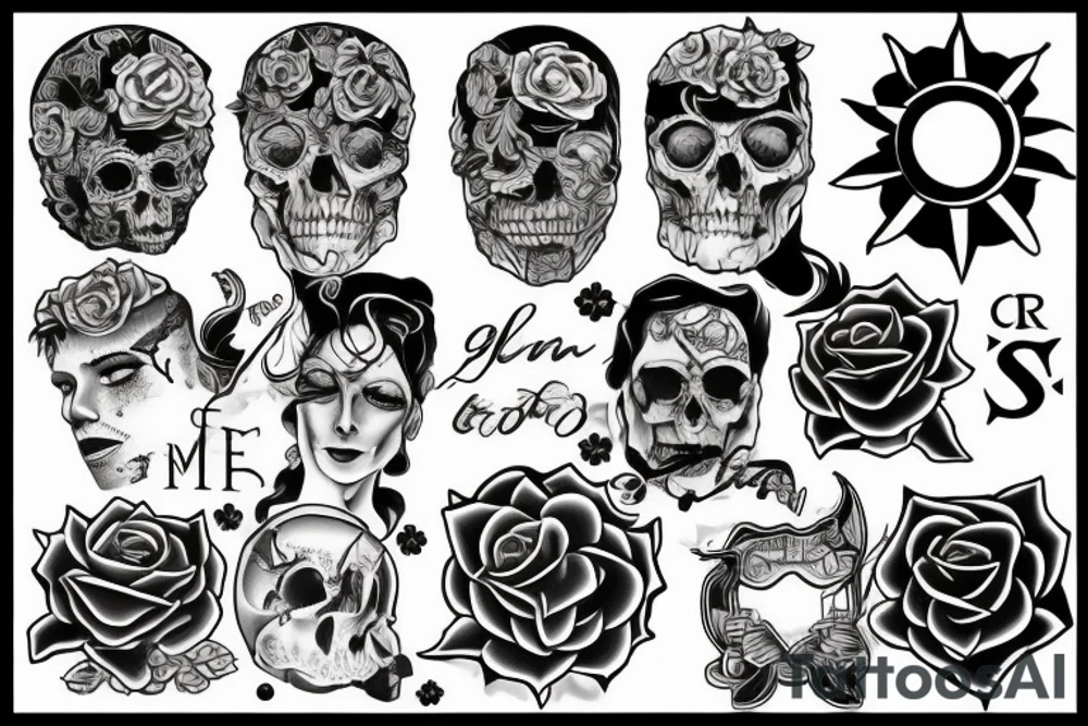 Sistema solar con el nombre de Asier integrado tattoo idea