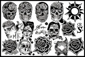 Sistema solar con el nombre de Asier integrado tattoo idea