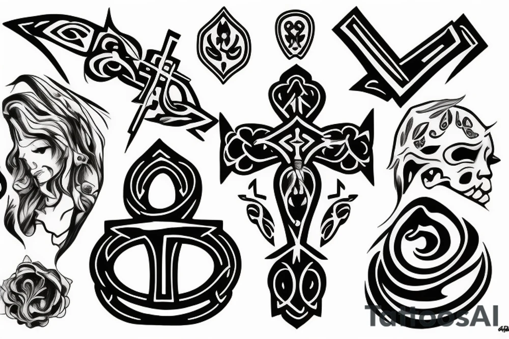 cross, flesh tattoo idea
