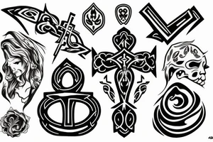 cross, flesh tattoo idea
