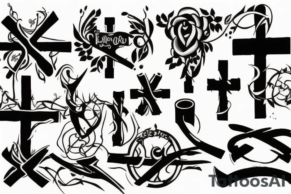 cross, flesh tattoo idea