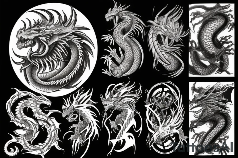 dragon fierce tattoo idea
