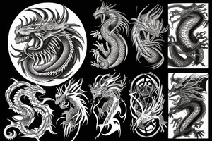 dragon fierce tattoo idea