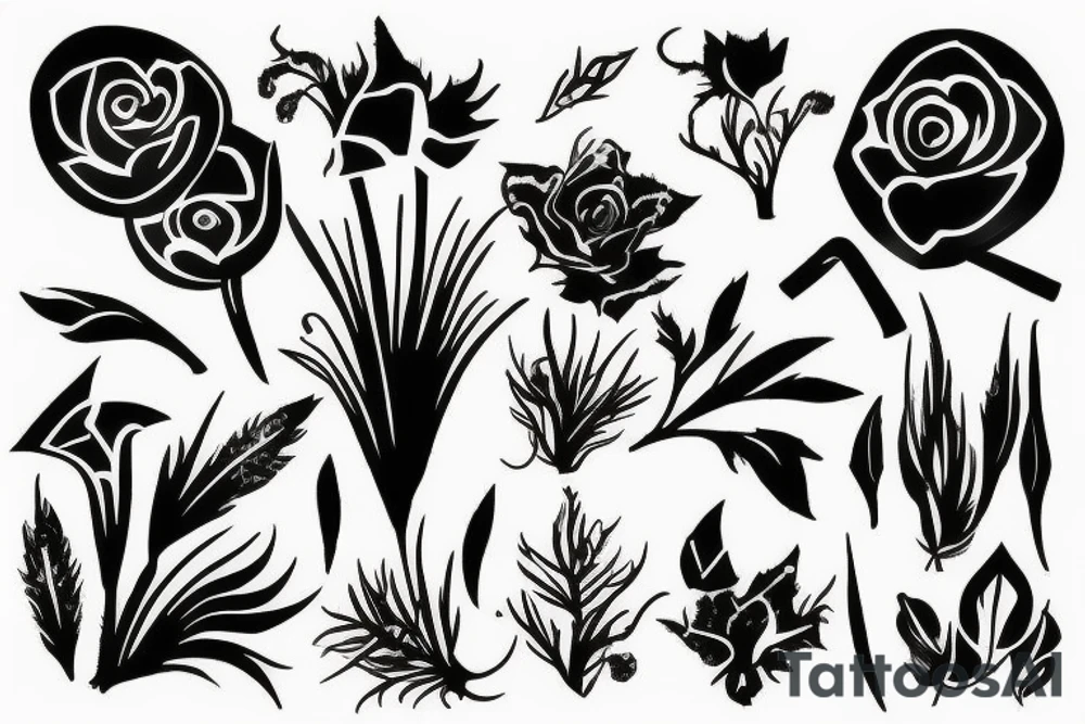 grass tattoo idea