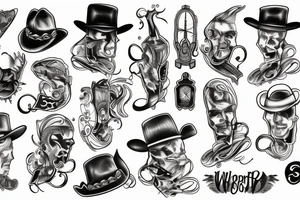 Western six shooter tattoo idea