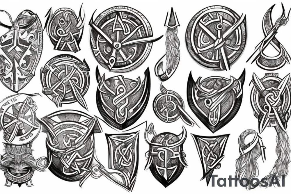 Viking shield tattoo idea