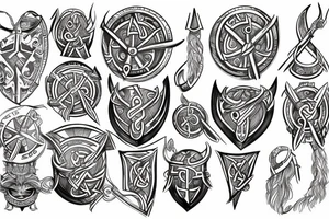 Viking shield tattoo idea