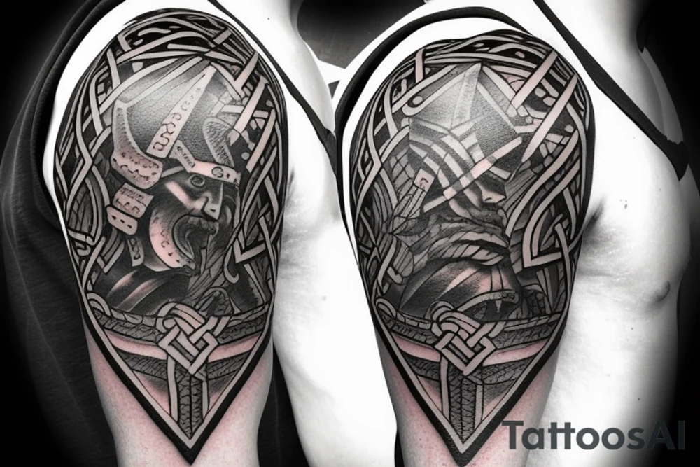 Viking shield tattoo idea