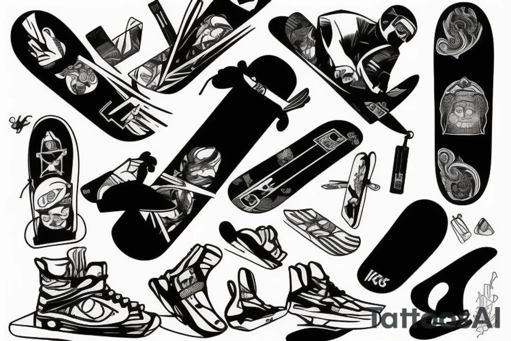 Snowboard tattoo idea