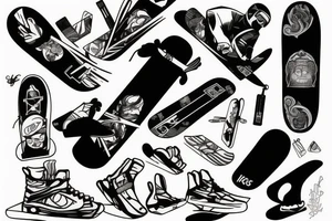 Snowboard tattoo idea