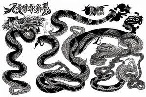 snake gangster yakuza tattoo idea