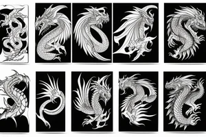 3d puzzles and from beneath dragons tail raising tattoo idea