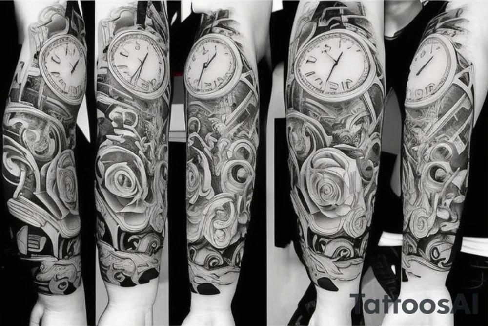 3d puzzles on forearm tattoo idea