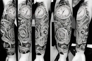 3d puzzles on forearm tattoo idea