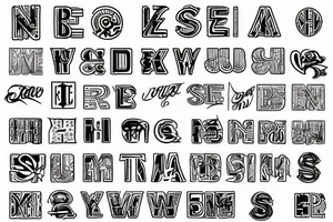 Use letters FB tattoo idea