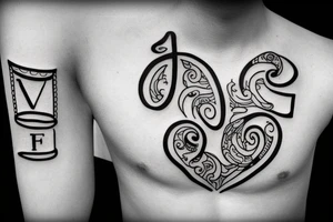 Use letters FB tattoo idea
