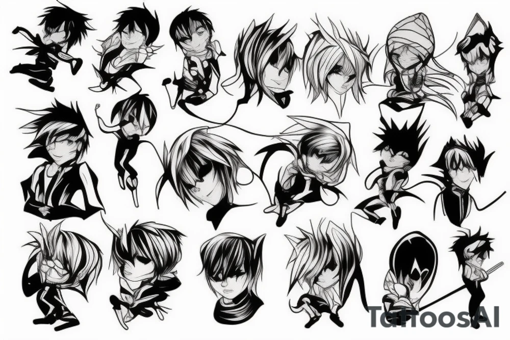 elf male anime tattoo idea