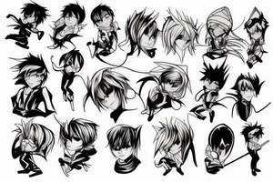 elf male anime tattoo idea