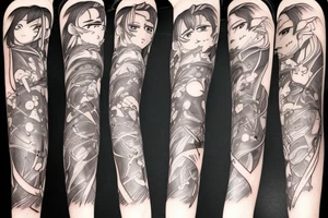 elf male anime tattoo idea
