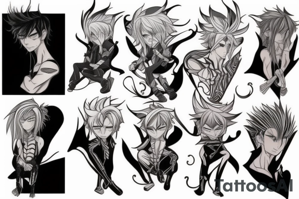 elf male anime tattoo idea